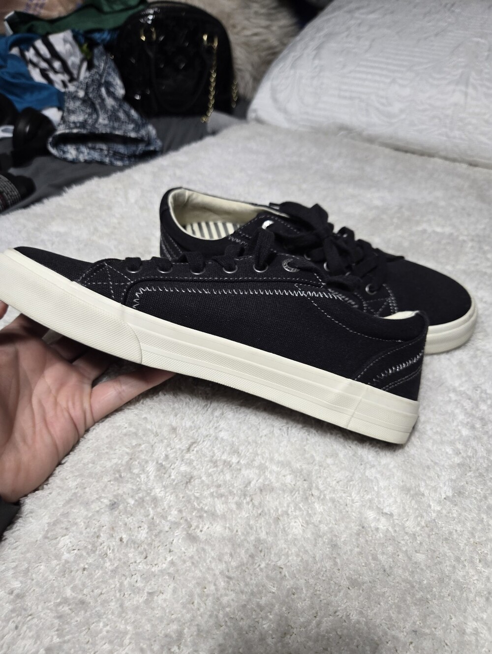 Taos Women's Plim Soul Sneakers Canvas Black Sz 10 New - Picture 4 of 11